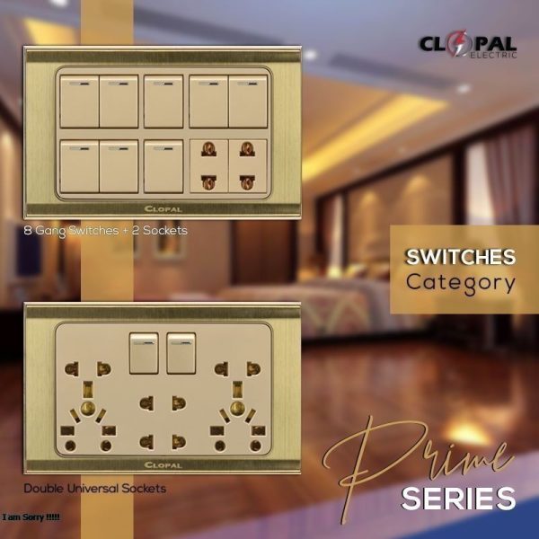 Clopal Prime Brass Golden Switches