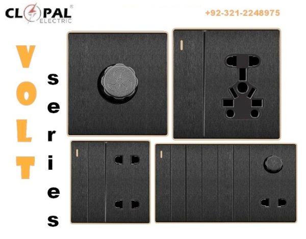 Clopal VOLT Series Black Switches designs price rate supplier in Karachi Pakistan