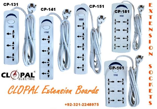 Extension Socket LeadBoard 3Meters Clopal electric price rate shop supplier in Karachi Pakistan